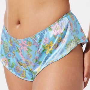 Savage X Fenty - Mod Poppy Stretch Satin Tap Night Shorts - NWOT - LARGE